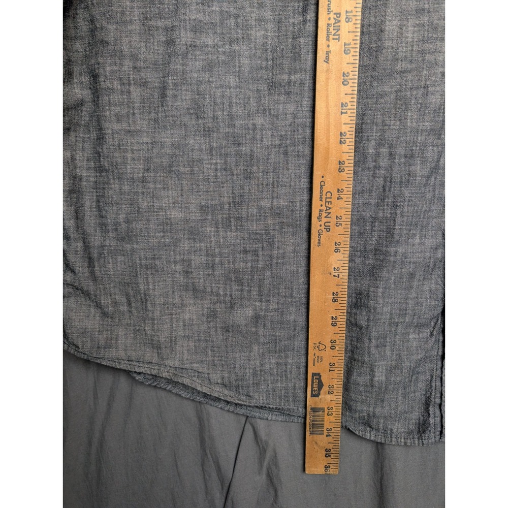 The Foundry Supply Co Mens 4XL Blue Chambray Short Sleeve Button Down Shirt - Picture 2 of 6
